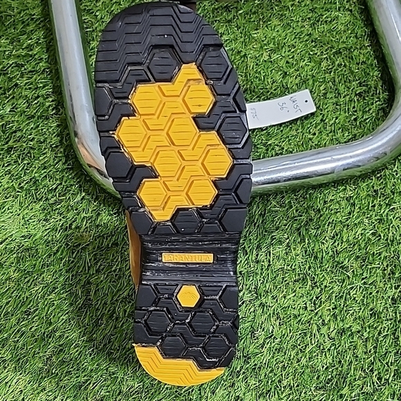 Men's Tan Leather Work Boots Steel Toe - Picture 4 of 6